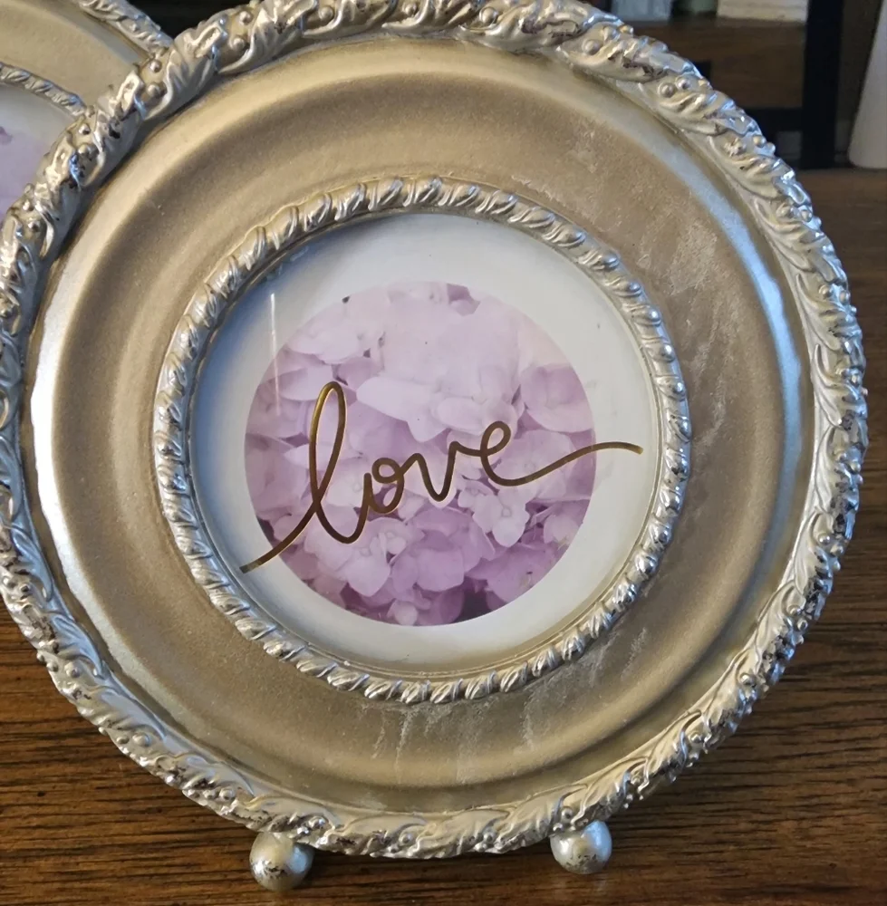 2pc Set of Round Braided Monochromatic Picture Frames - Picture 7 of 11